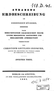 Strabons Erdbeschreibung in Siebenzhen Büchern